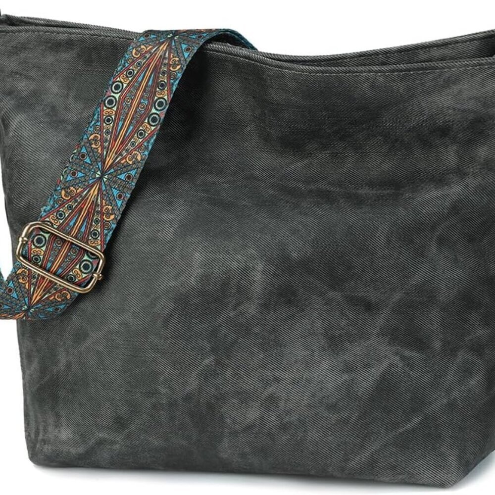 Vegan Leather Hobo Bag Women Adjustable Strap Casual Tote Purse - Picture 1 of 7